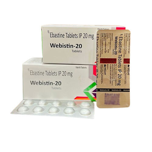 Ebastine Tablets - 20mg General Medicine, Dosage as Recommended by Healthcare Professionals, Store in a Dry Place for Maximum Effectiveness