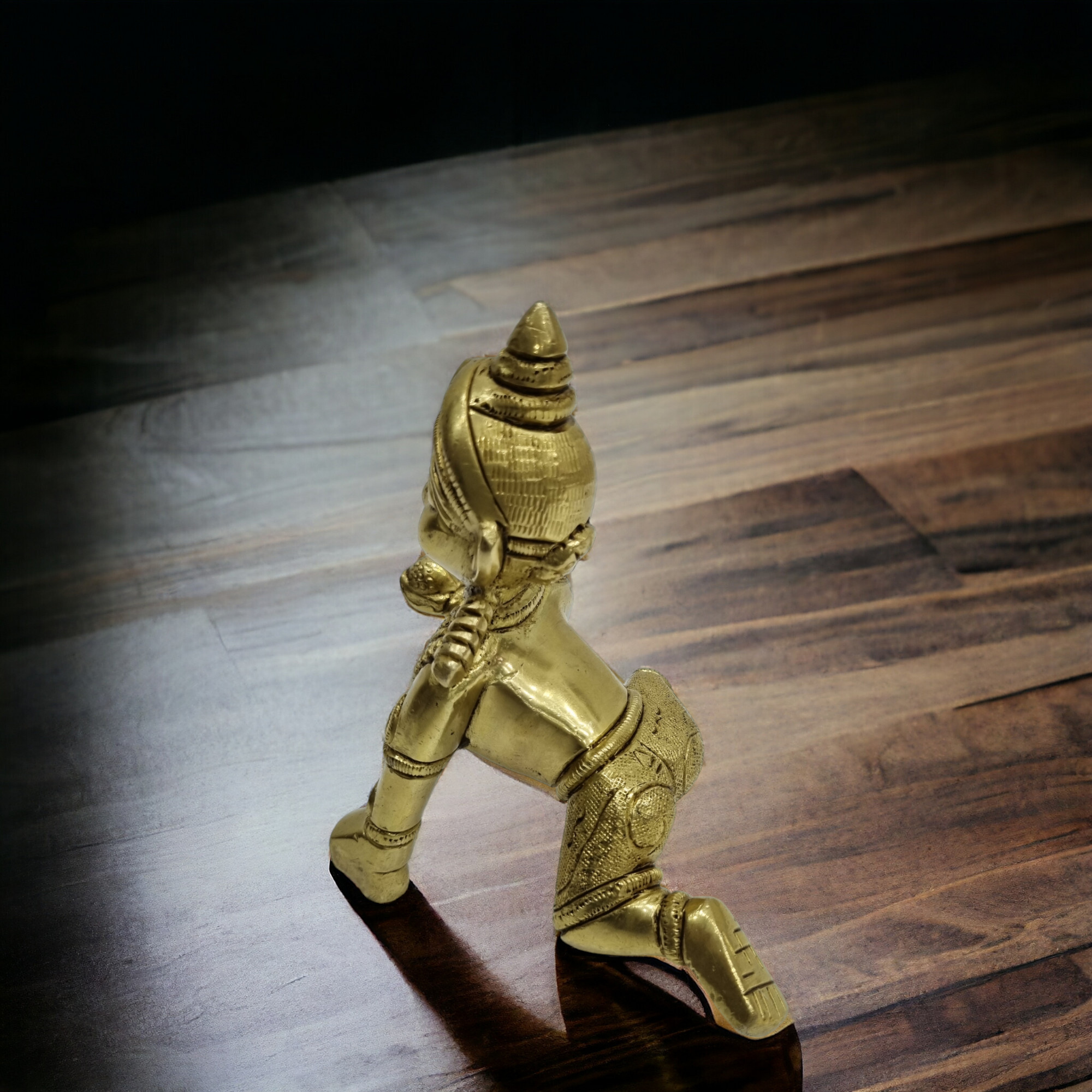 Laddu Gopal Ji Murti Brass Bal Gopal Idol, Thakur Ji Religious Statues - Color: Yellow