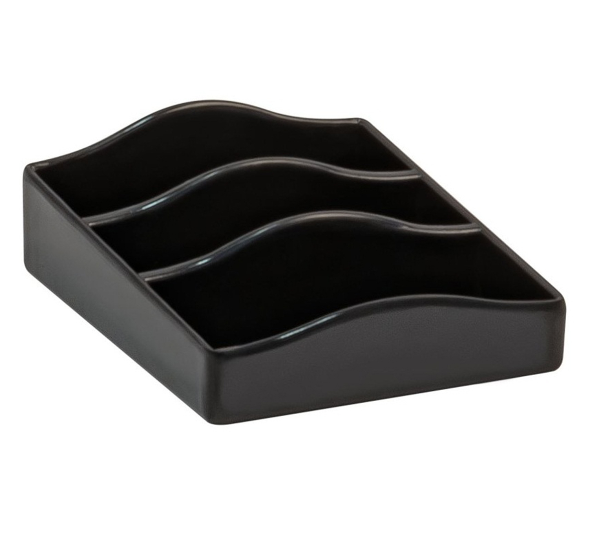 Melamine Tea Sachet Holder - 6.10 X 4.52 X 1.96 Inch | Black, Functional Design For Home, Kitchen & Hotel Use