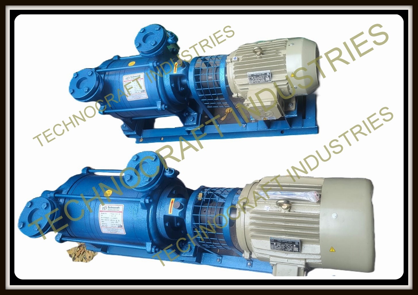 Three Phase Water Ring Vacuum Pump - Color: Blue