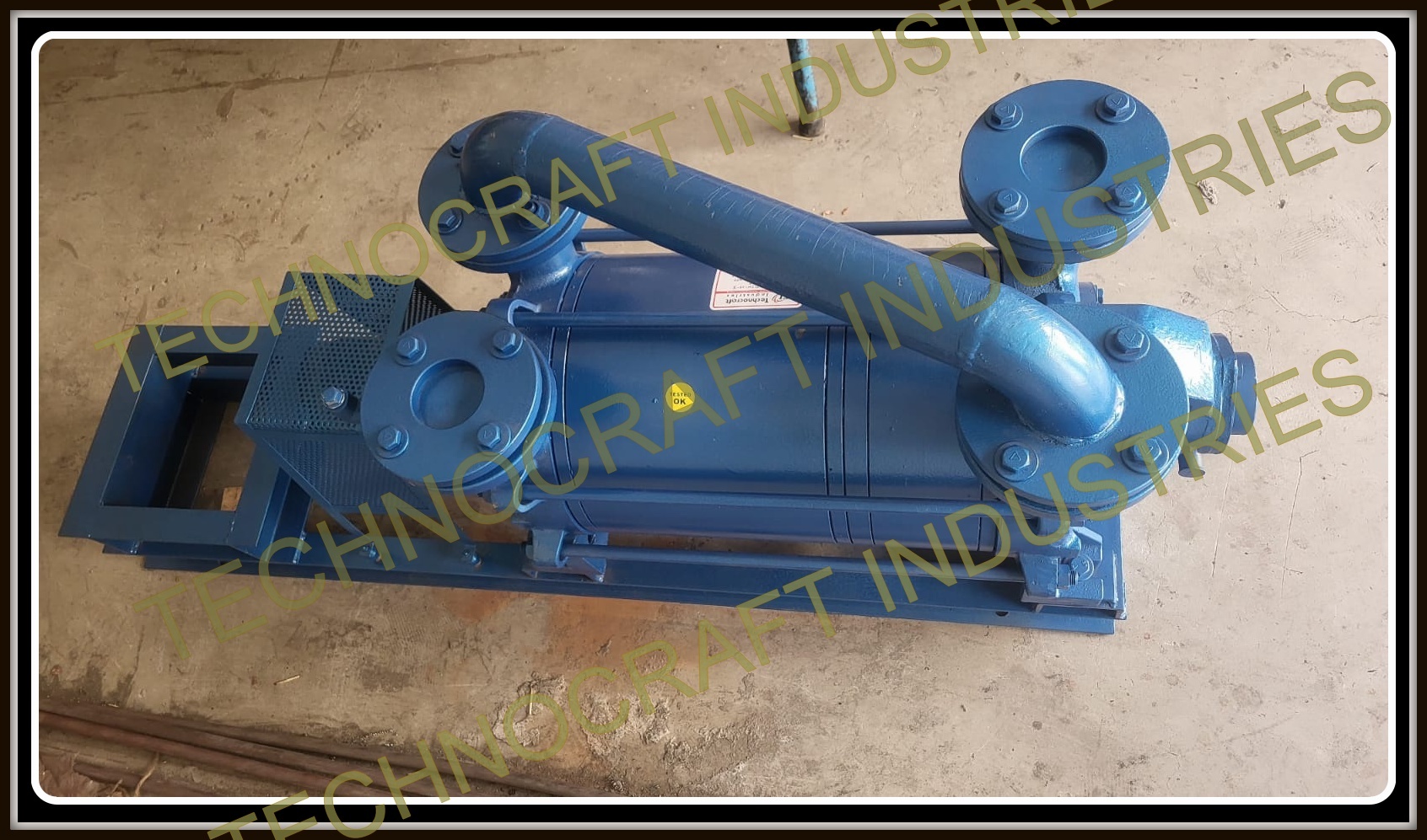 Three Phase Water Ring Vacuum Pump - Color: Blue