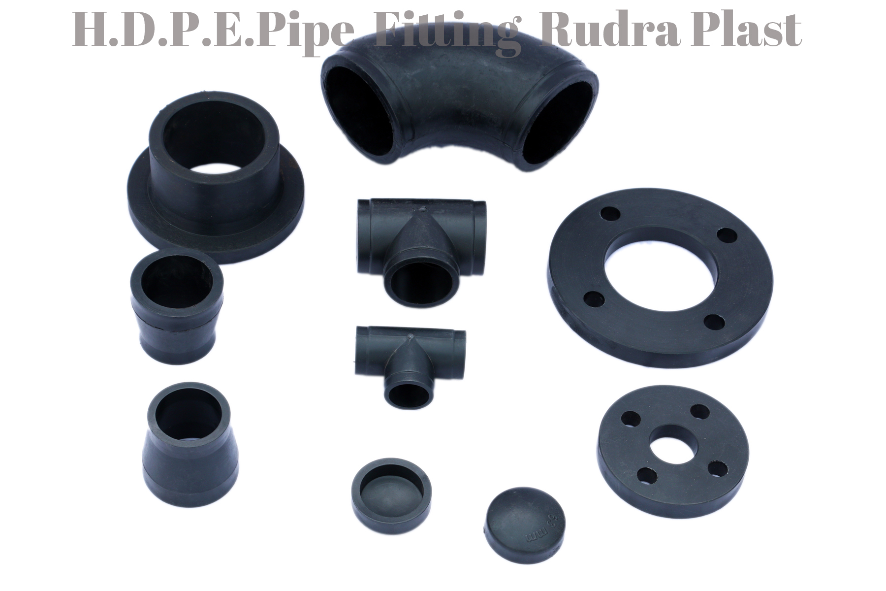 Butt Weld Fittings - Hdpe Material, Male Connection - Black Finish, Durable Design