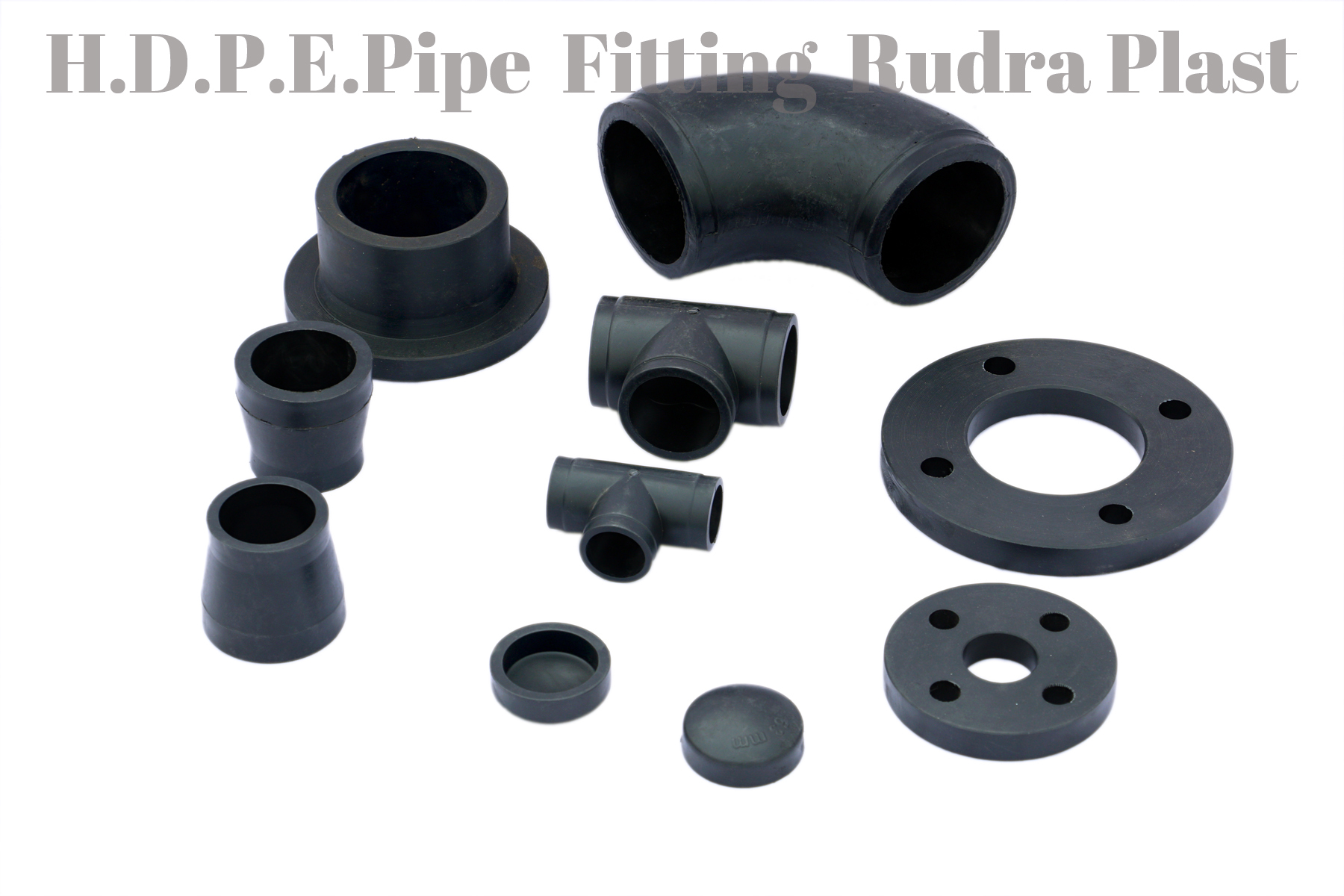 Butt Weld Fittings - Hdpe Material, Male Connection - Black Finish, Durable Design