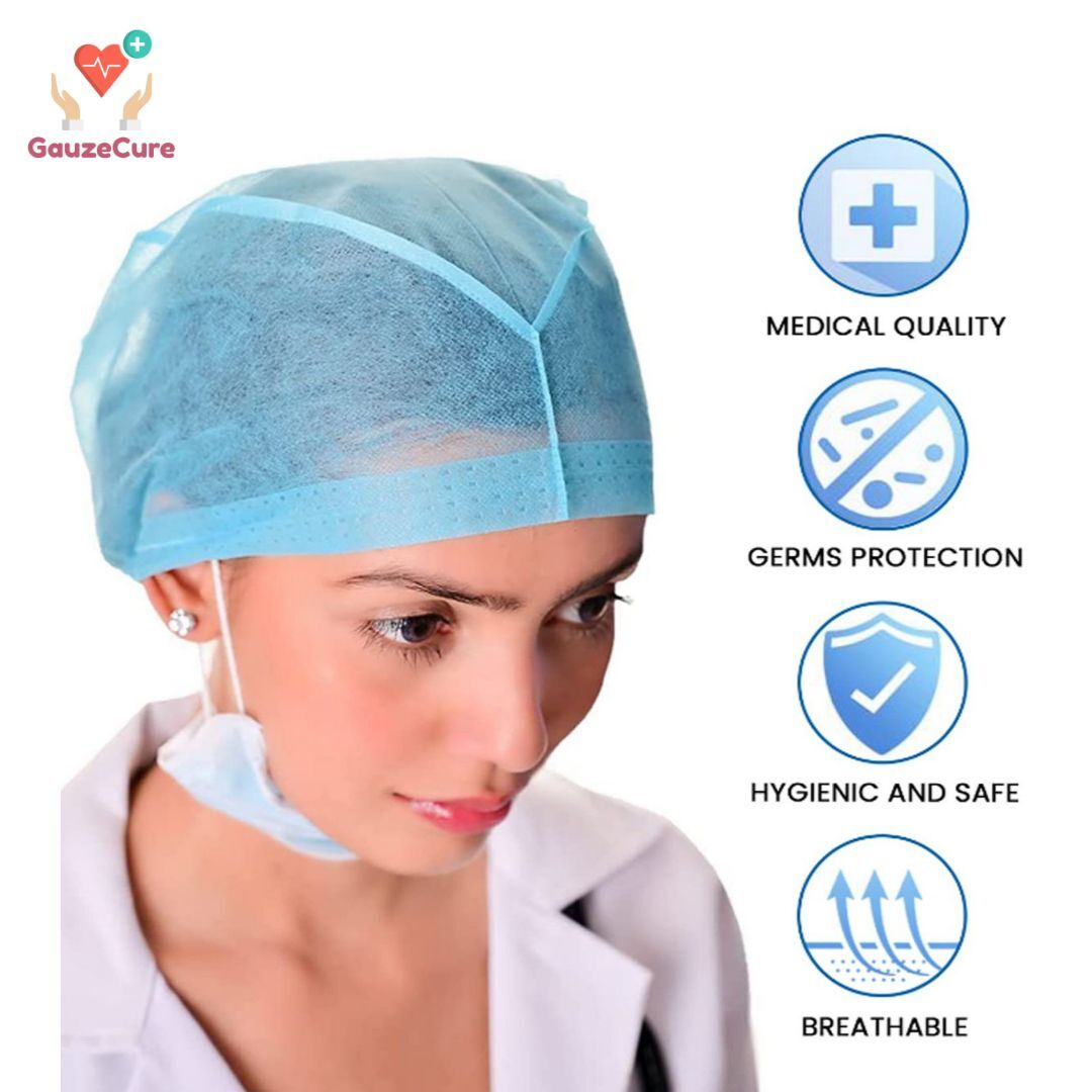 Disposable Surgeon Cap - Ppsb Material, Blue/green Color | Ideal For Operating Room, Clinics, Nursing Stations, Food Stores, Pharma Companies