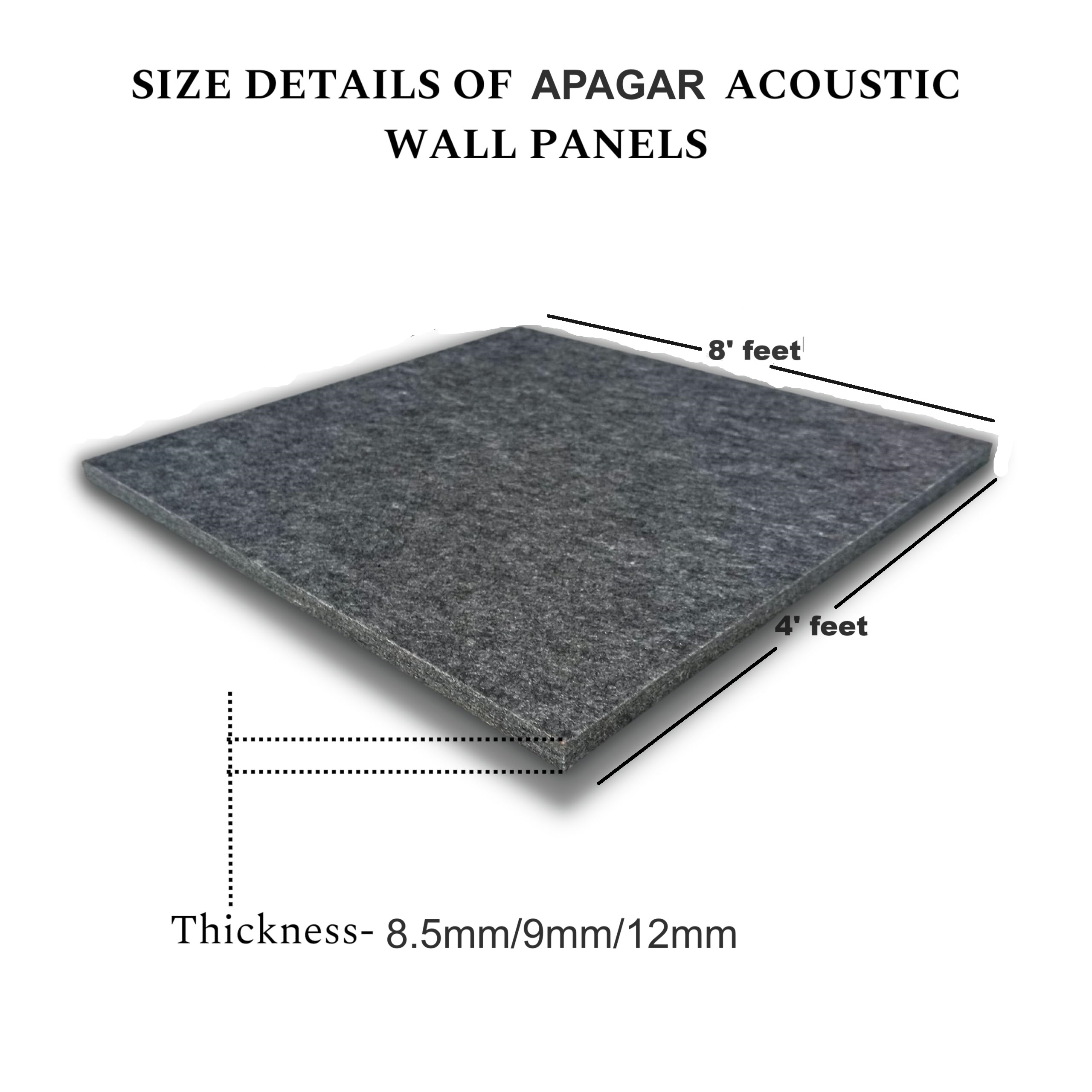 Apagar Acoustic Wall Panel - 2420x1220 Mm, Multi Color Polyester Fiber | 100% Recyclable, Nrc 0.85-0.9, Customized Art, Fire Retardant Class A, Easy To Install