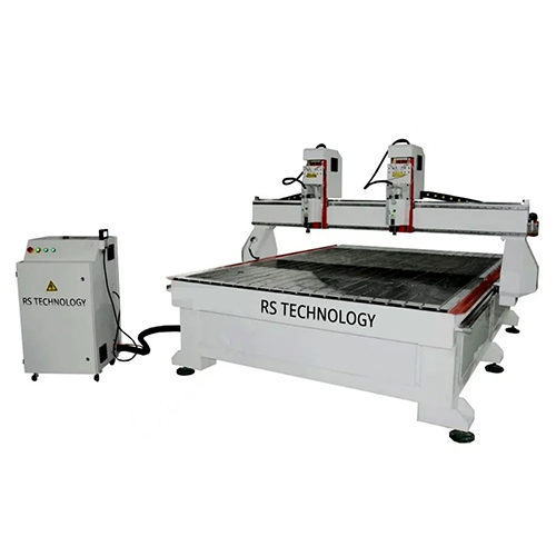 Wood Pattern CNC Router Machine - Stainless Steel, 1500 x 3000 mm Working Area, 6 kW Spindle Power | High-Speed, Computerized, Double Head Spindle, Electric Warranty