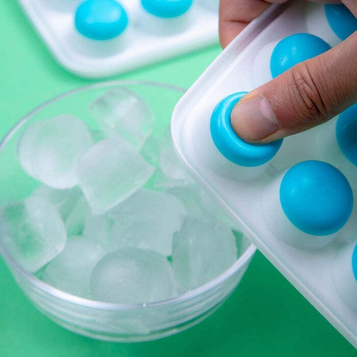21 Cavity Pop-up Ice Cube Trays - Durable Bpa Free Flexible Silicone, 25x12x3 Cm, White - Easy Release Design, Stackable & Hygienic, Perfect For Baby Food And Cocktails
