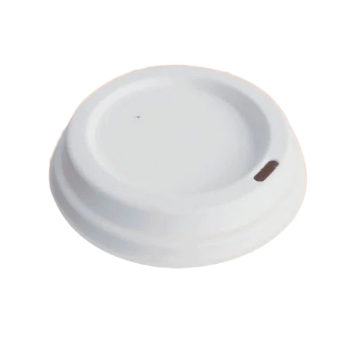 Biodegradable 80 Mm Lid - Plastic, 4 Inch Size, White Color | Application: Food Packaging, Eco-friendly Design
