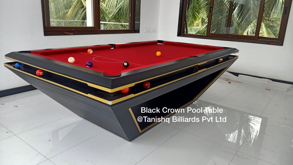 Imported Black Crown Pool Table - Cue Forearm: Ash Wood