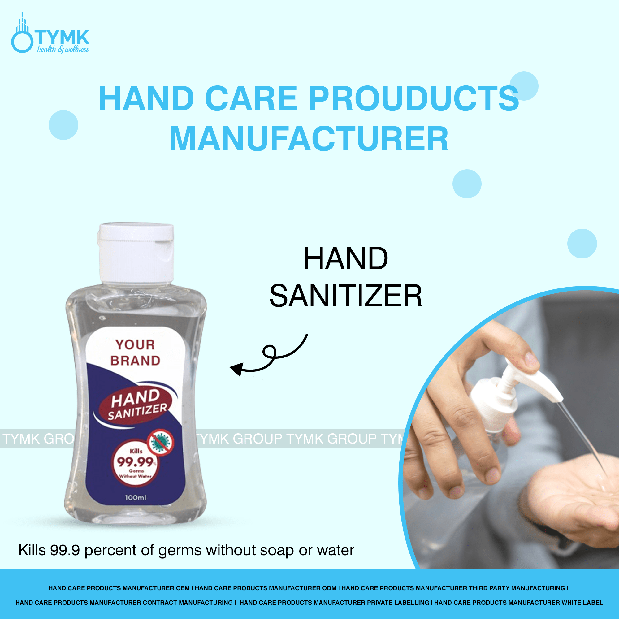 Hand Care Products - Liquid Hand Wash & Anti-bacterial Hand Sanitizer | Customizable Sizes, Versatile Use, Suitable For All Ages, Multiple Colors