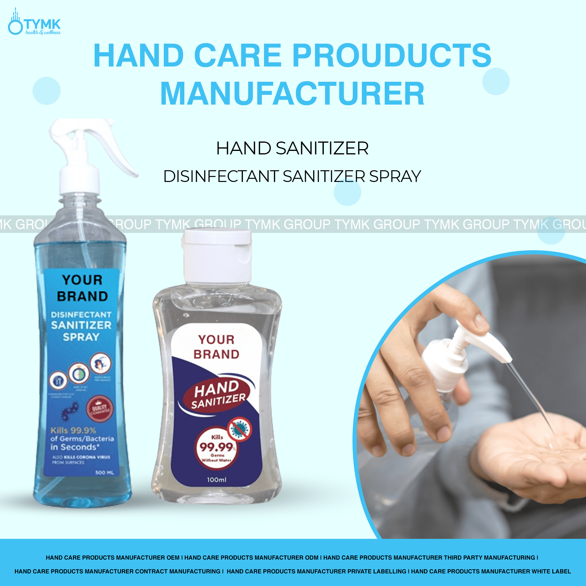 Hand Care Products - Liquid Hand Wash & Anti-bacterial Hand Sanitizer | Customizable Sizes, Versatile Use, Suitable For All Ages, Multiple Colors