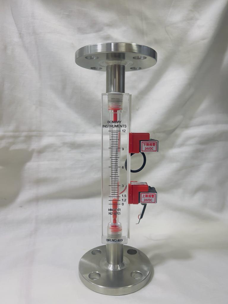 Rotameter With Limit Switch - High-quality Metal And Pvc, Multiple Sizes Available, Customized Colors , Manual Functionality For Liquid And Gas Measurement
