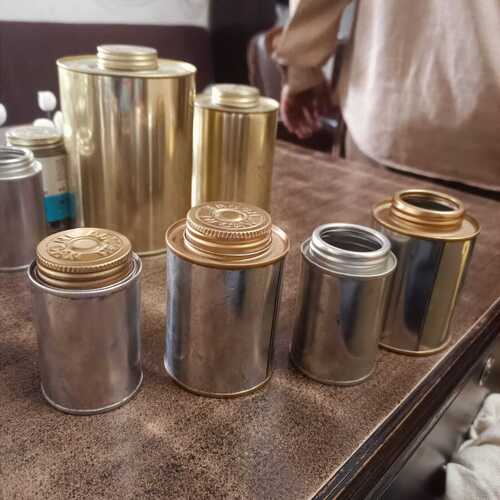 गोल आकार का धातु टिन कंटेनर