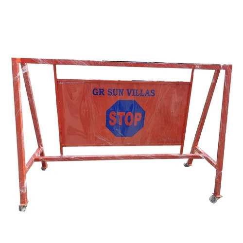 Mild Steel Road Barrier - 800x1200x300 mm | Durable Multicolor Design with Easy Manual Function and Warranty