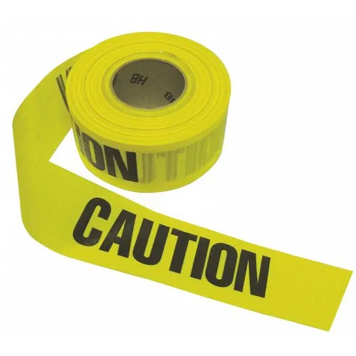 Yellow Barricade Tape - PVC Material, 30 Meter Length | Industrial Use, Highly Visible Safety Solution