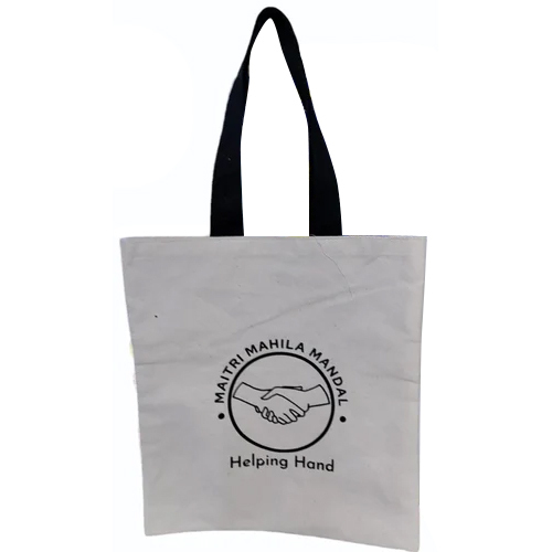 Canvas Tote Bags - Canvas Material, 10" x 12" x 3" Size, Offwhite Color - Loop Handles, Plain Design for Everyday Use