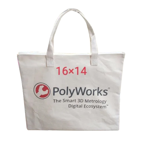 Canvas Laptop Bags - Ivory Printed Canvas, 16x14 Inches | Durable, Lightweight, Eco-Friendly, Multiple Compartments, Comfortable Straps