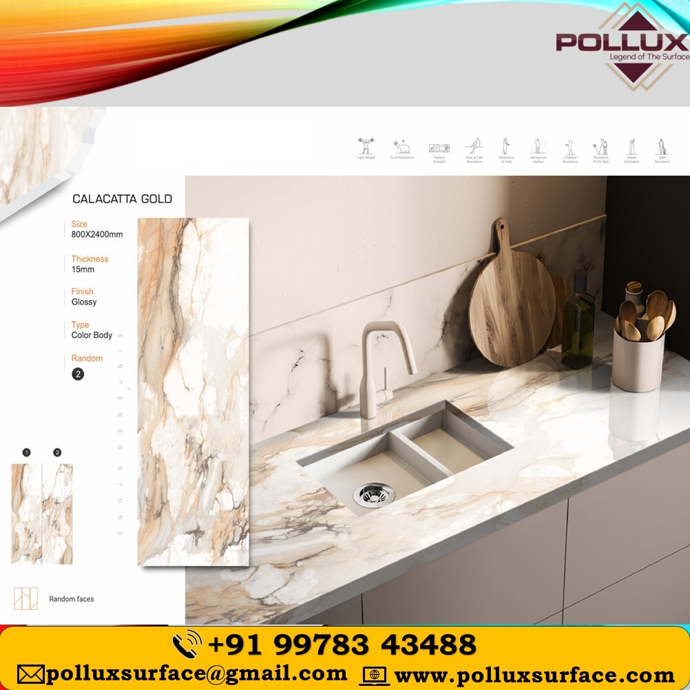 Yellows / Golds 80cm X 240cm Slab Porcelain Tile