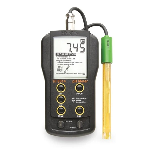 Hi 8314 Portable Analog Ph Meter With Pre-Amplified Ph Electrode - Material: Plastic