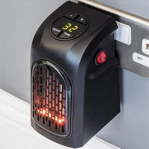 Portable Mini Heater - Plastic Material, Compact Size, Black Color | Designed for Effective Warmth & Cozy Room Comfort
