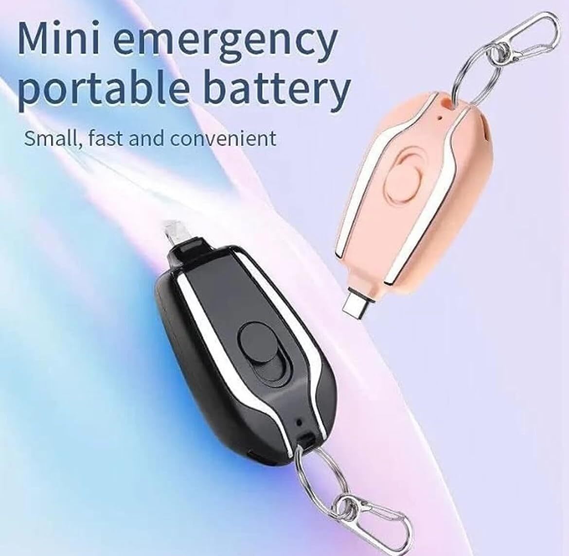 Small Portable Emergency Key Chain Power Bank (C Pin)