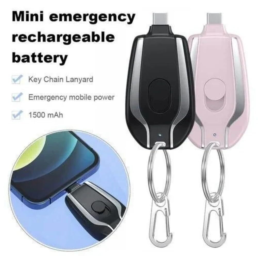 Small Portable Emergency Key Chain Power Bank (C Pin)