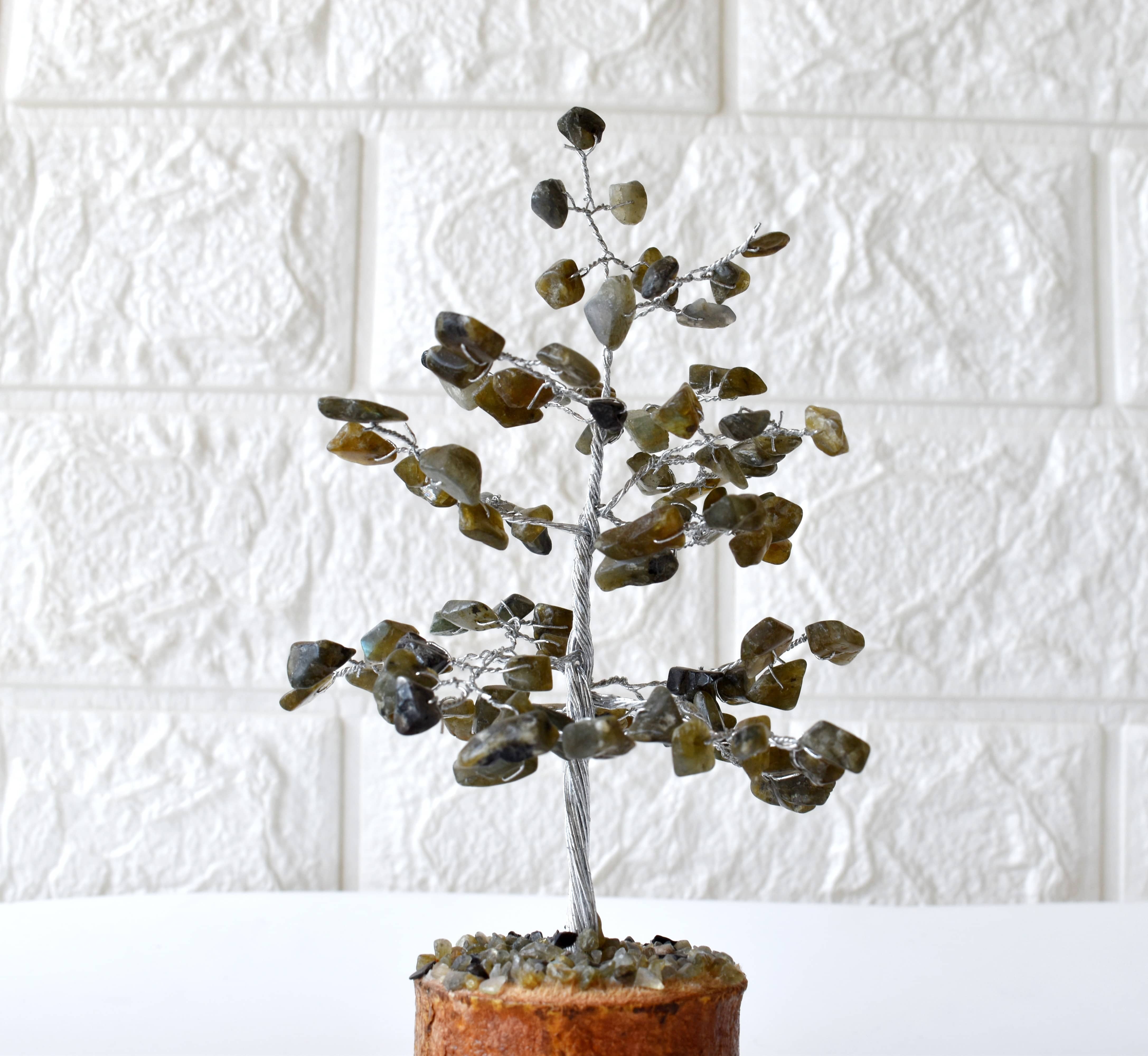 Labradorite Crystal Tree Of Life - 6 Inch Handmade Natural Chips, Aaa Grade 125 Grams Display Model