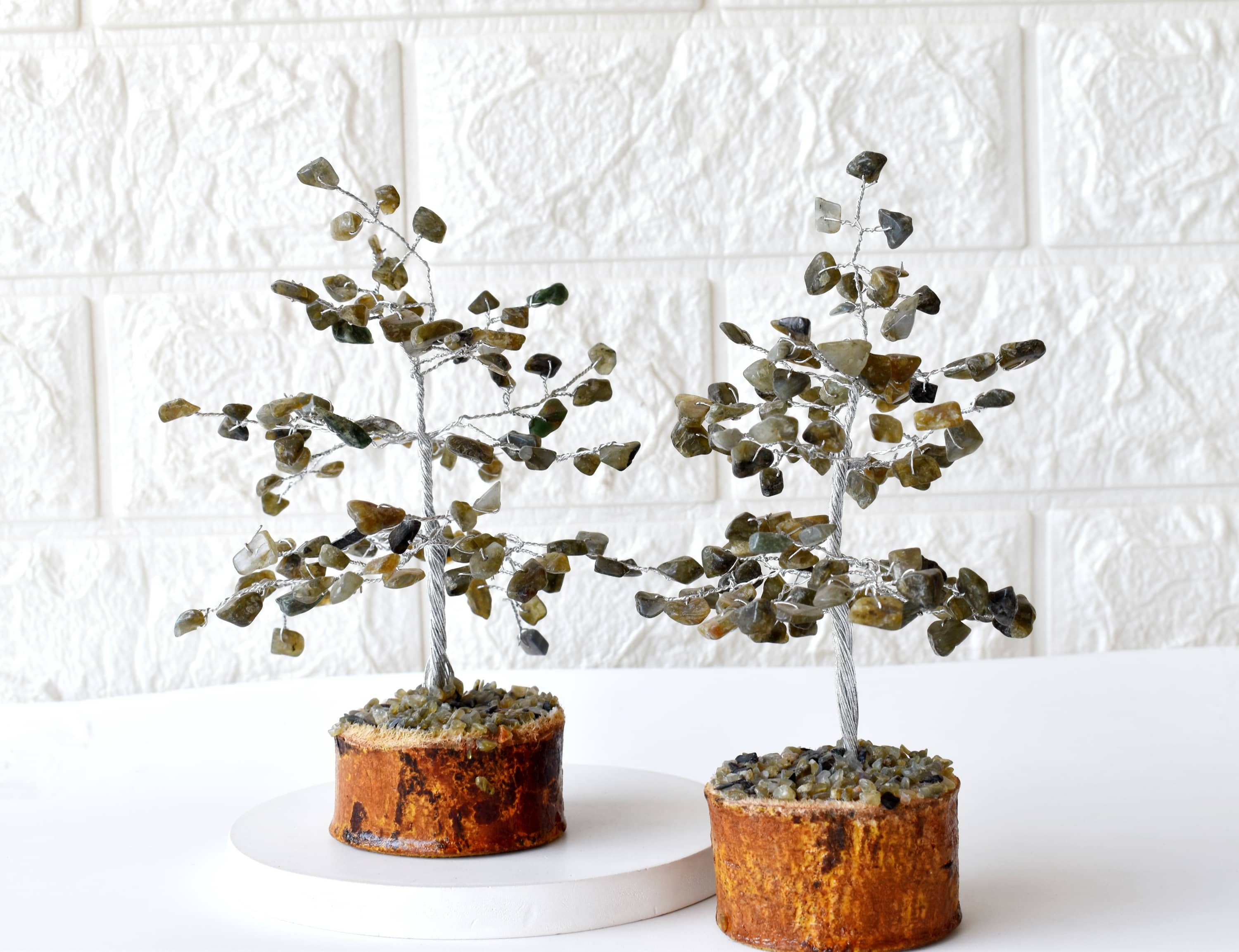 Labradorite Crystal Tree Of Life - 6 Inch Handmade Natural Chips, Aaa Grade 125 Grams Display Model