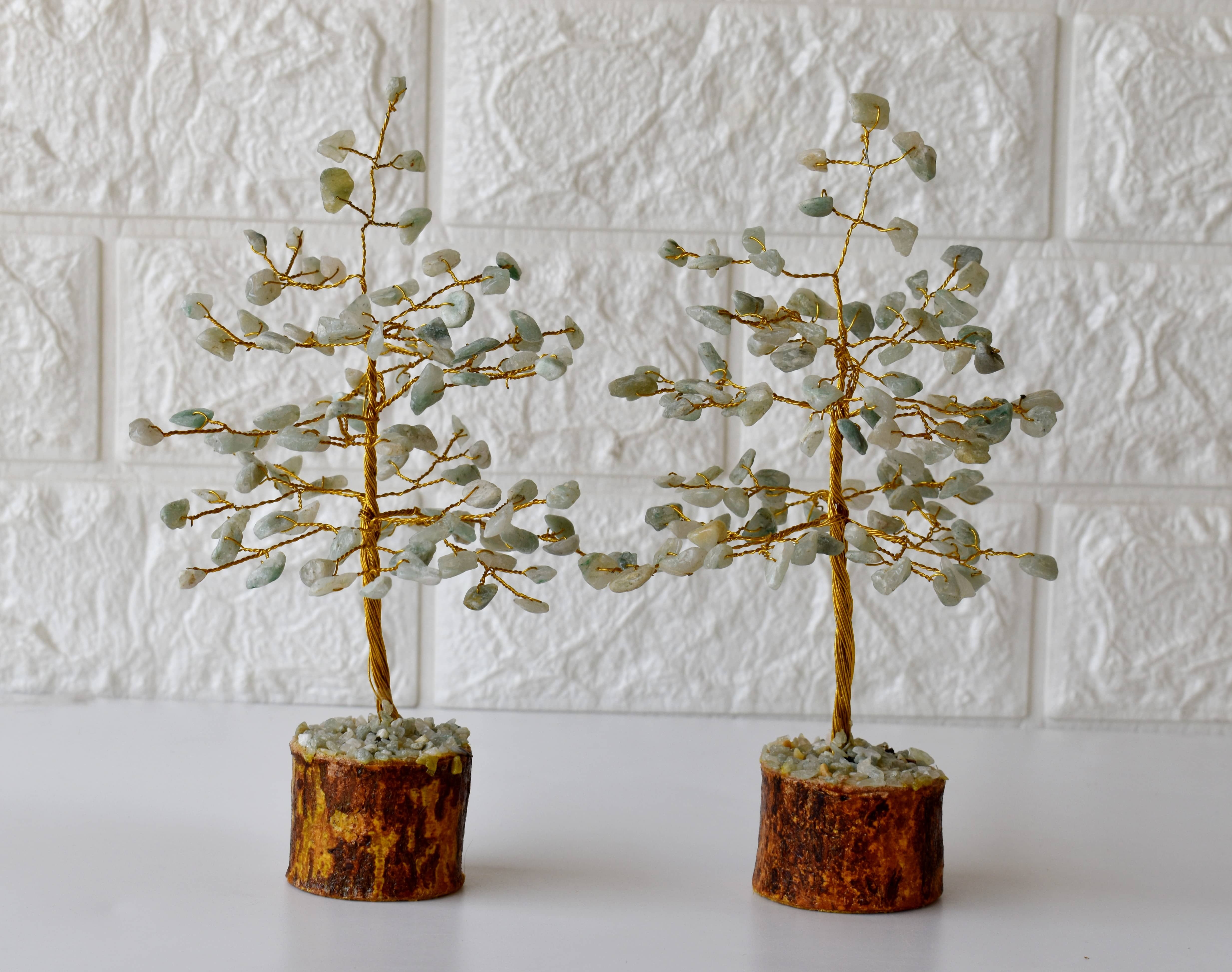 Green Aventurine Crystal Tree Of Life - 6 Inch Natural Design | Aaa Grade, 100 Chips, Adjustable Wire Branches And Leaves, 125 Grams Weight