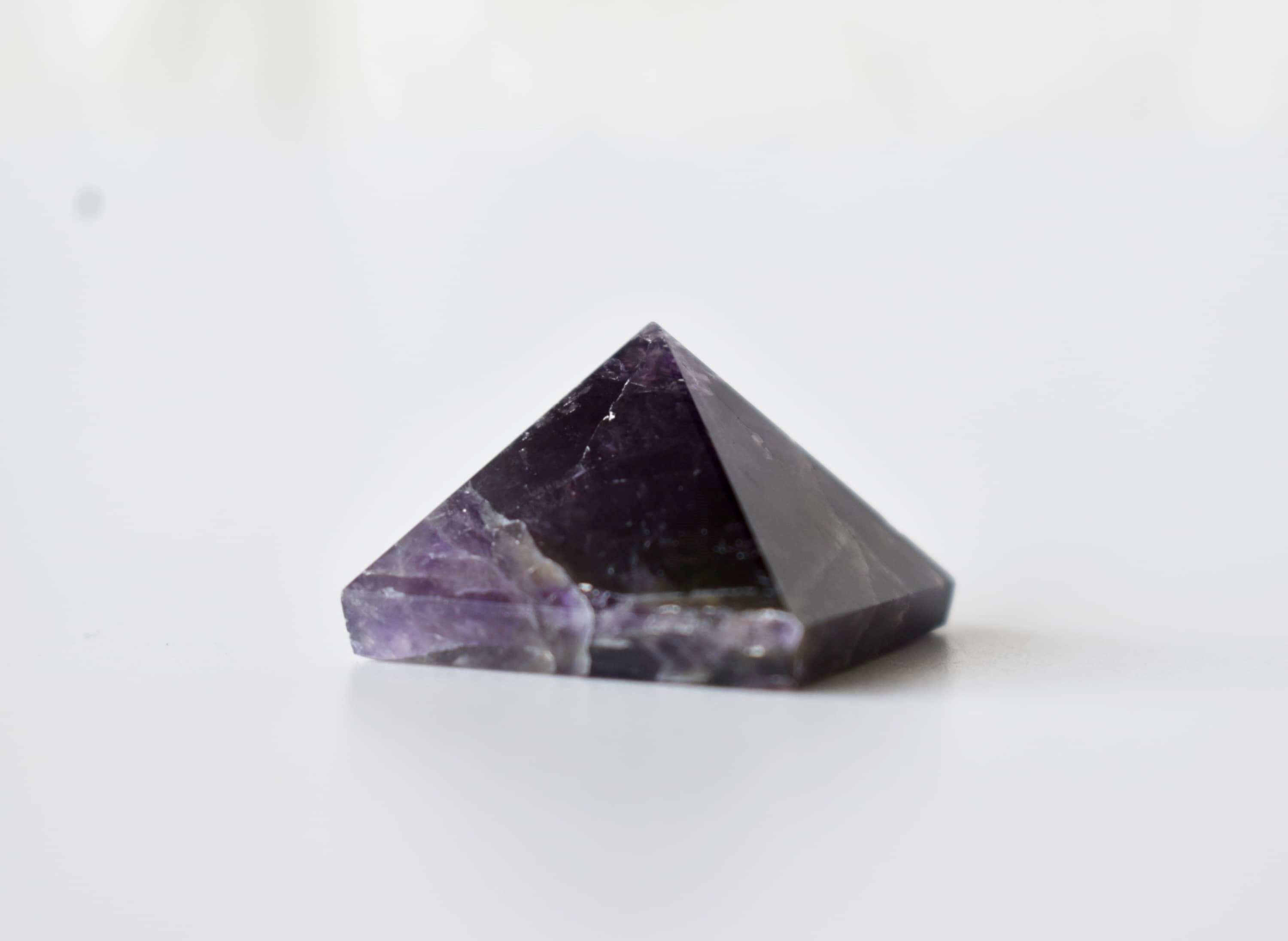 Amethyst Crystal Pyramids, Energy Crystal Stone - Size: 1 Inch | High-quality Amethyst, Polished Finish For Smooth Shine, Pyramid Shape For Energy And Focus