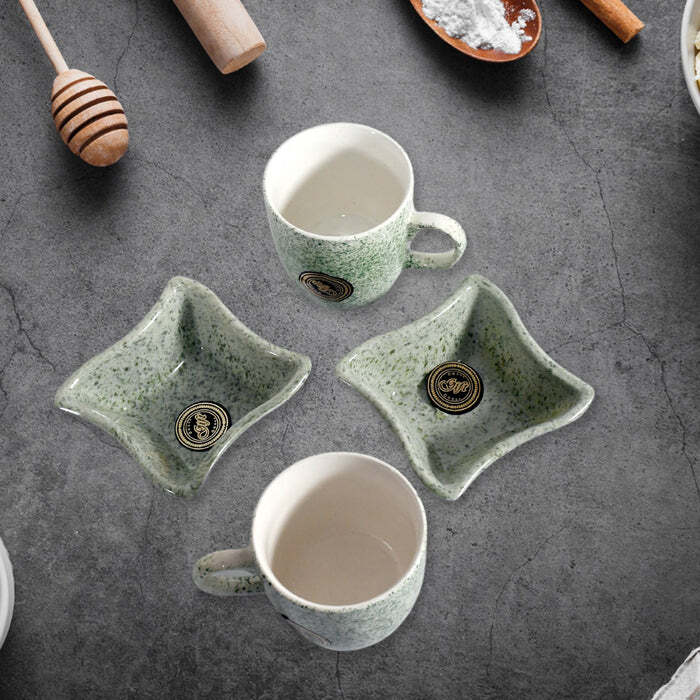 Ceramic Tea / Cups / Mug Set Including Snacks