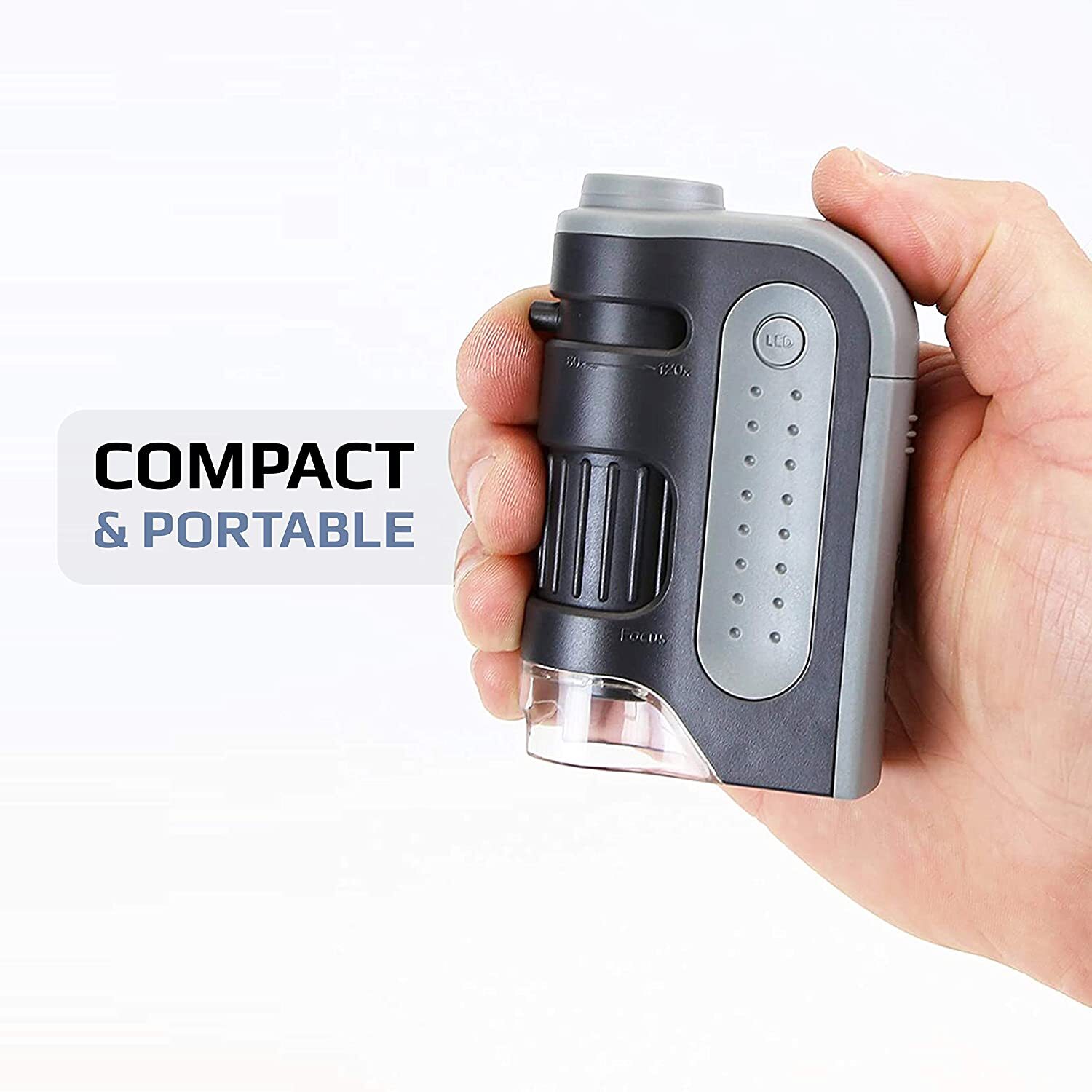 Carson Microbrite Plus 60x-120x Led Lighted Pocket Microscope, (Mm-300)