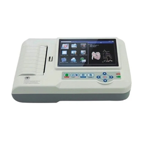 Six Channel ECG Machine - Mild Steel, Automatic Mode , Digital Adjustments, 1 Year Warranty, White Finish