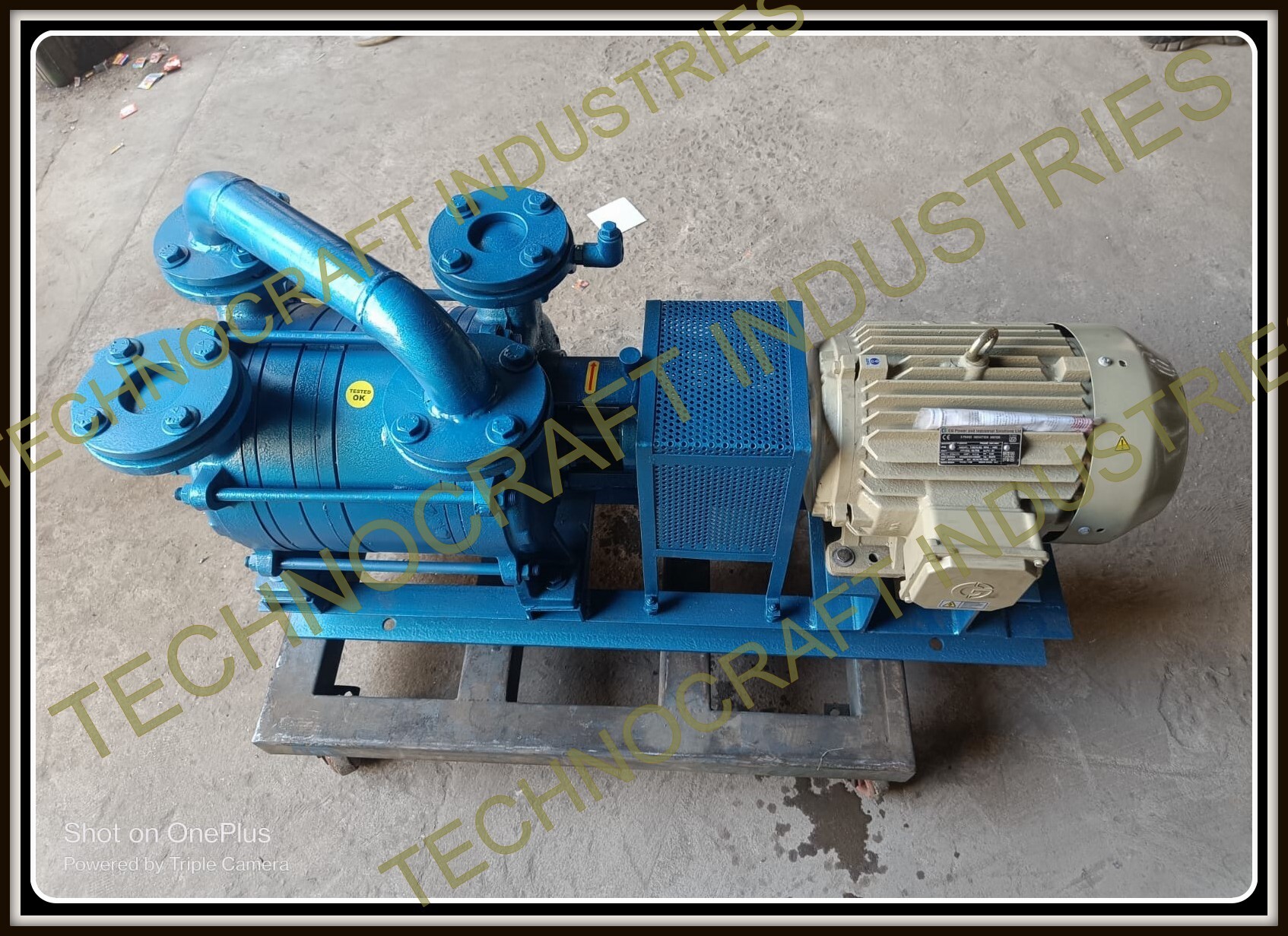 Two Stage Watering Vacuum Pump - Cast Iron, Ss-304, Ss-316 | Blue, Flow Rate 50 Mâ³/hr To 1080 Mâ³/hr, Max Suction 720 Mm Of Hg, Mechanical Seal