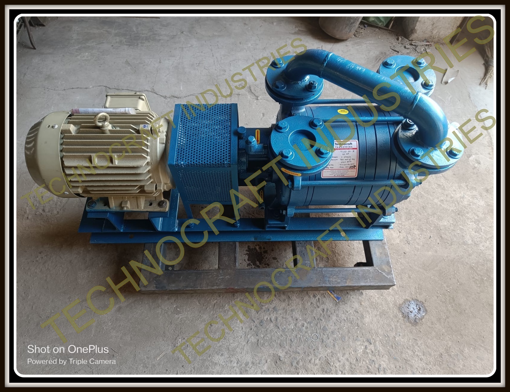 Two Stage Watering Vacuum Pump - Cast Iron, Ss-304, Ss-316 | Blue, Flow Rate 50 Mâ³/hr To 1080 Mâ³/hr, Max Suction 720 Mm Of Hg, Mechanical Seal
