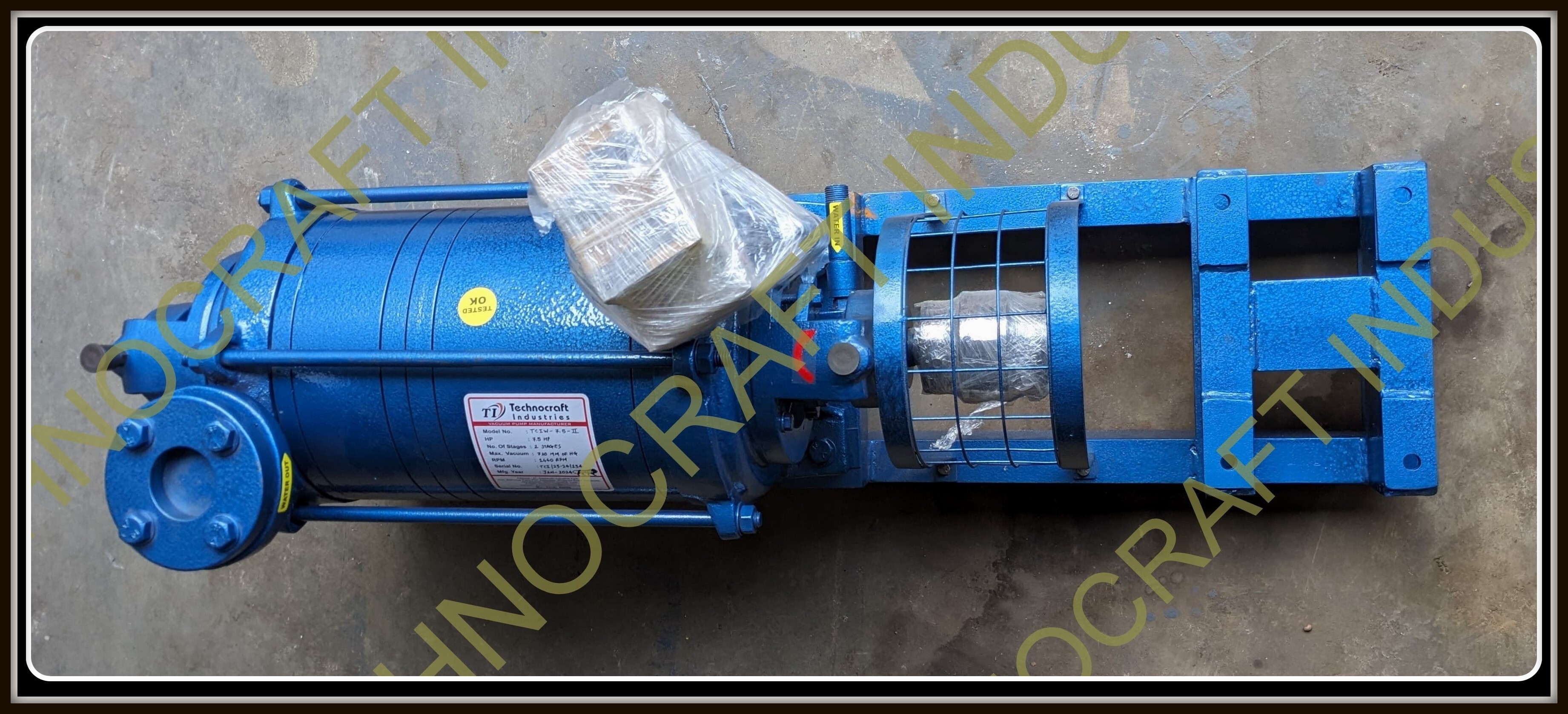 Two Stage Watering Vacuum Pump - Cast Iron, Ss-304, Ss-316 | Blue, Flow Rate 50 Mâ³/hr To 1080 Mâ³/hr, Max Suction 720 Mm Of Hg, Mechanical Seal
