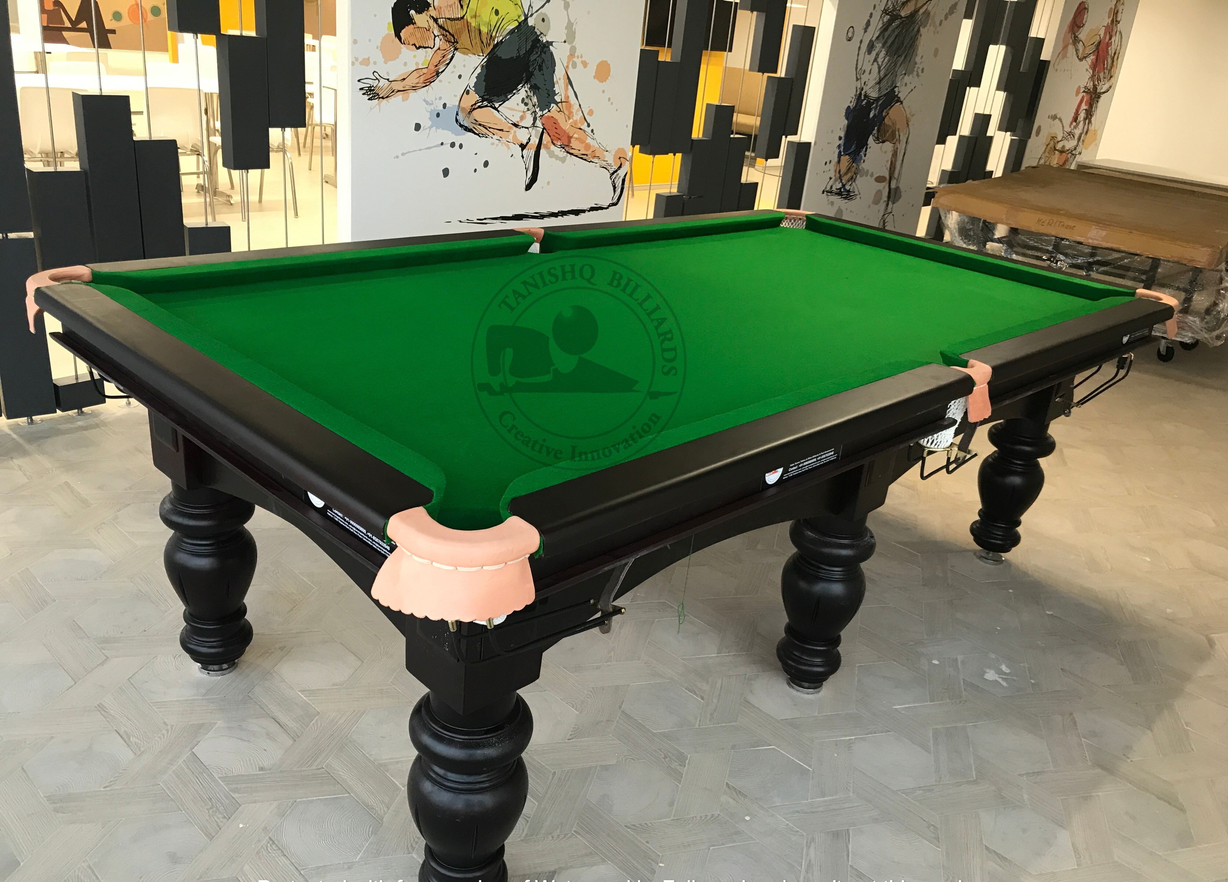 Home Pool Board Table - Premium Hardwood, 9ft X 4.5ft, Brass & Leather Pockets, High-speed Rubber Cushions, Available In Cherry, Golden, Silver Finishes