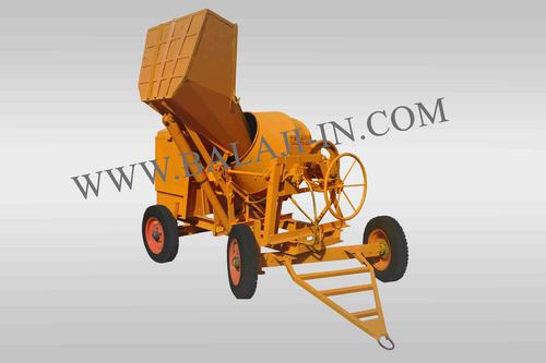 Hydraulic Concrete Mixer Machine - Color: Yellow