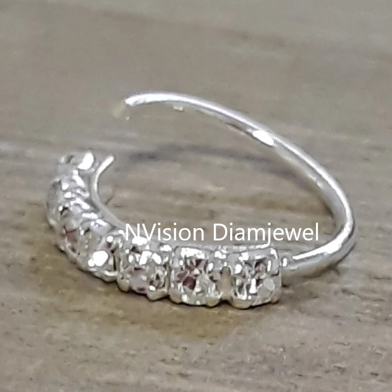 Real Diamond Round Nosering