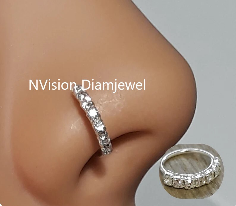 Real Diamond Round Nosering
