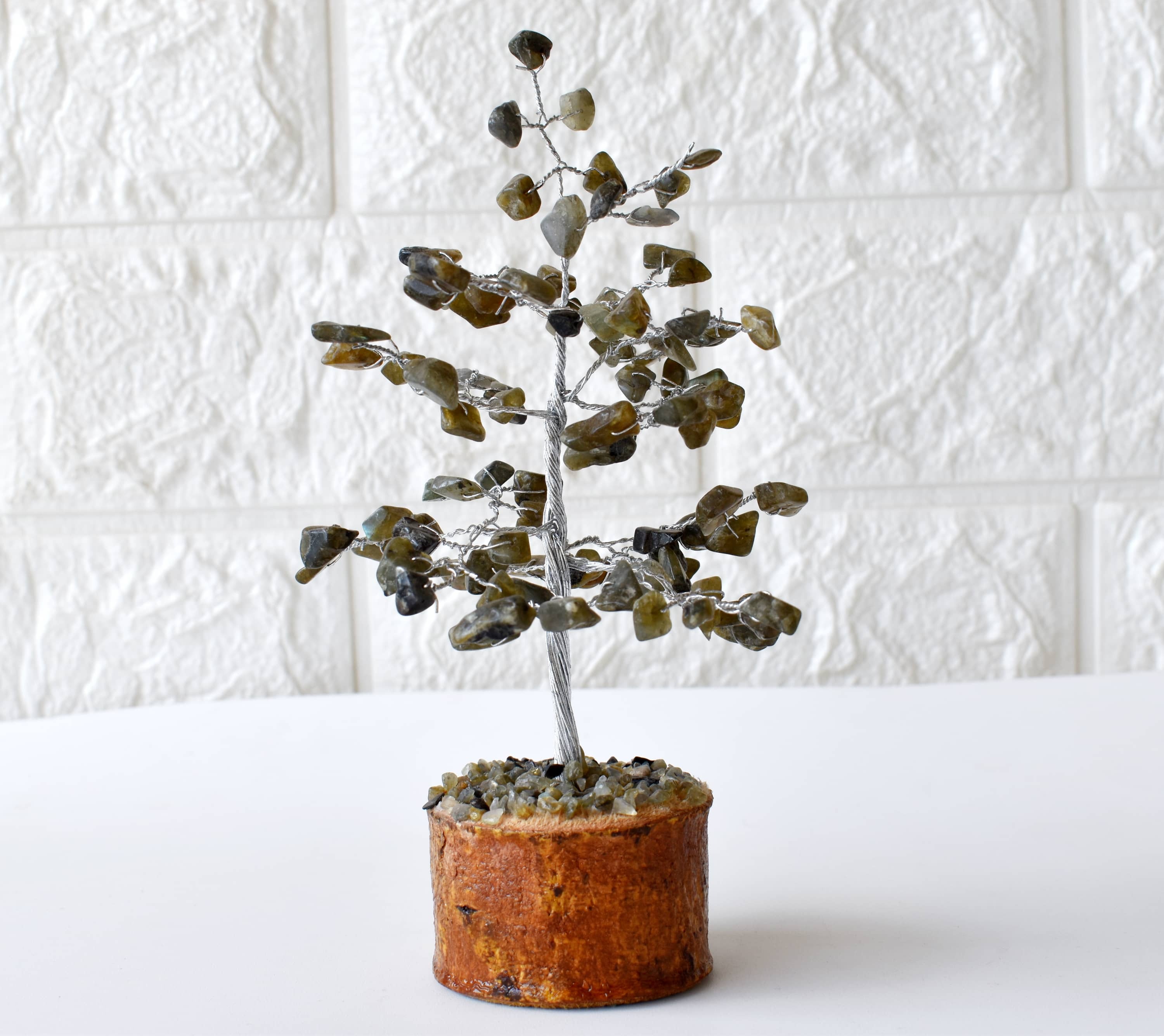 Labradorite Crystal Tree Of Life - 6 Inch Handmade Natural Chips, Aaa Grade 125 Grams Display Model