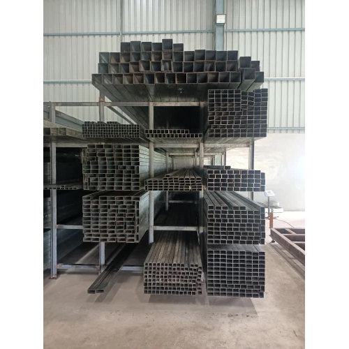 MS Square GP Pipe - Galvanized Steel, Standard Size, Square Shape | Construction Application for Robust Structural Support
