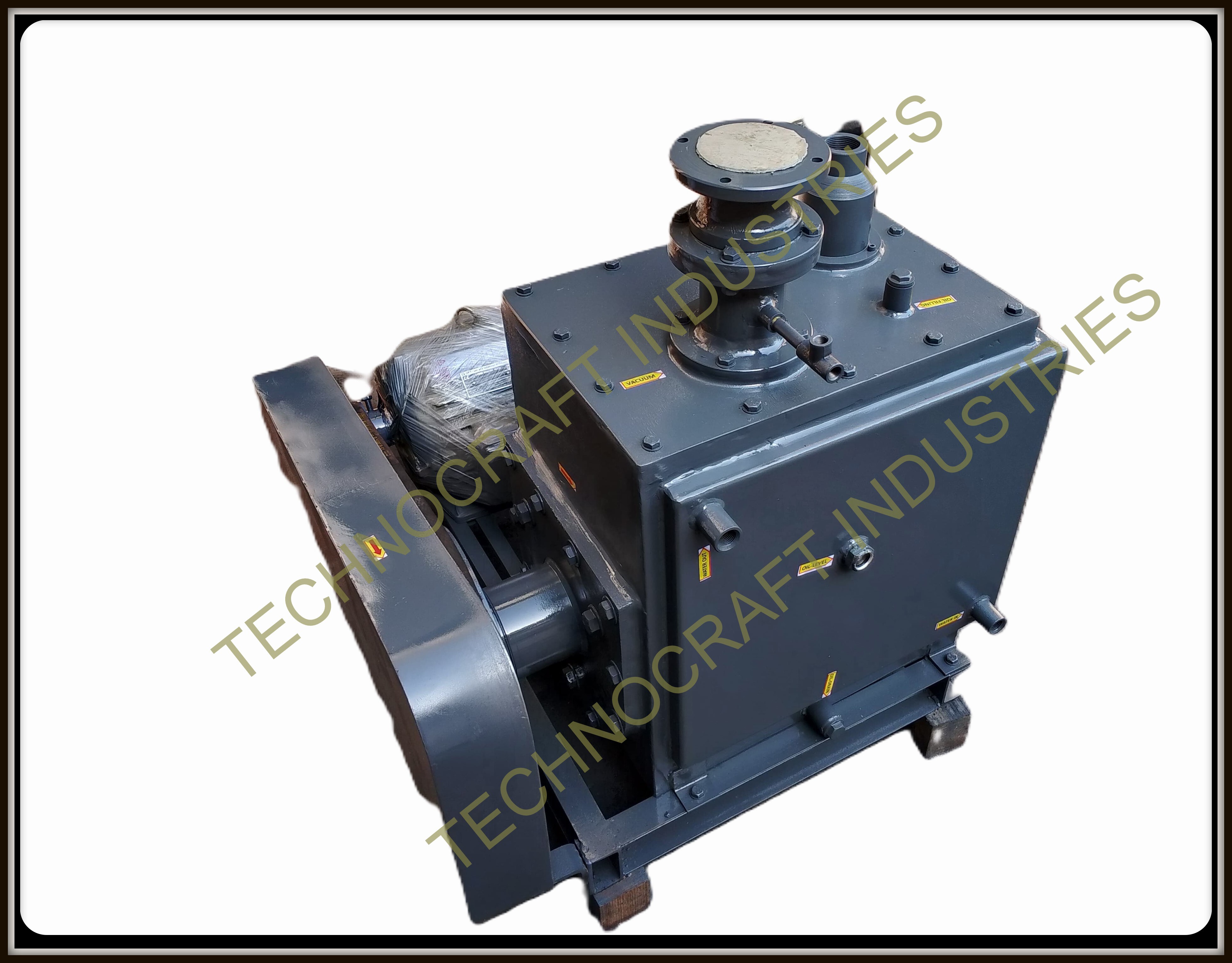 Double Stage Oil Sealed Rotary Vane Vacuum Pump - Color: Blue