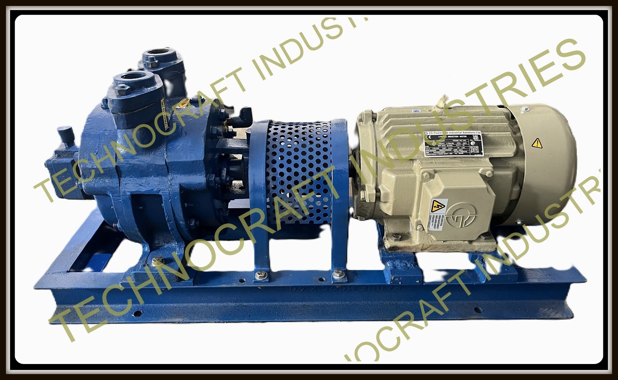 Cast Iron Vacuum Pump - Color: Blue