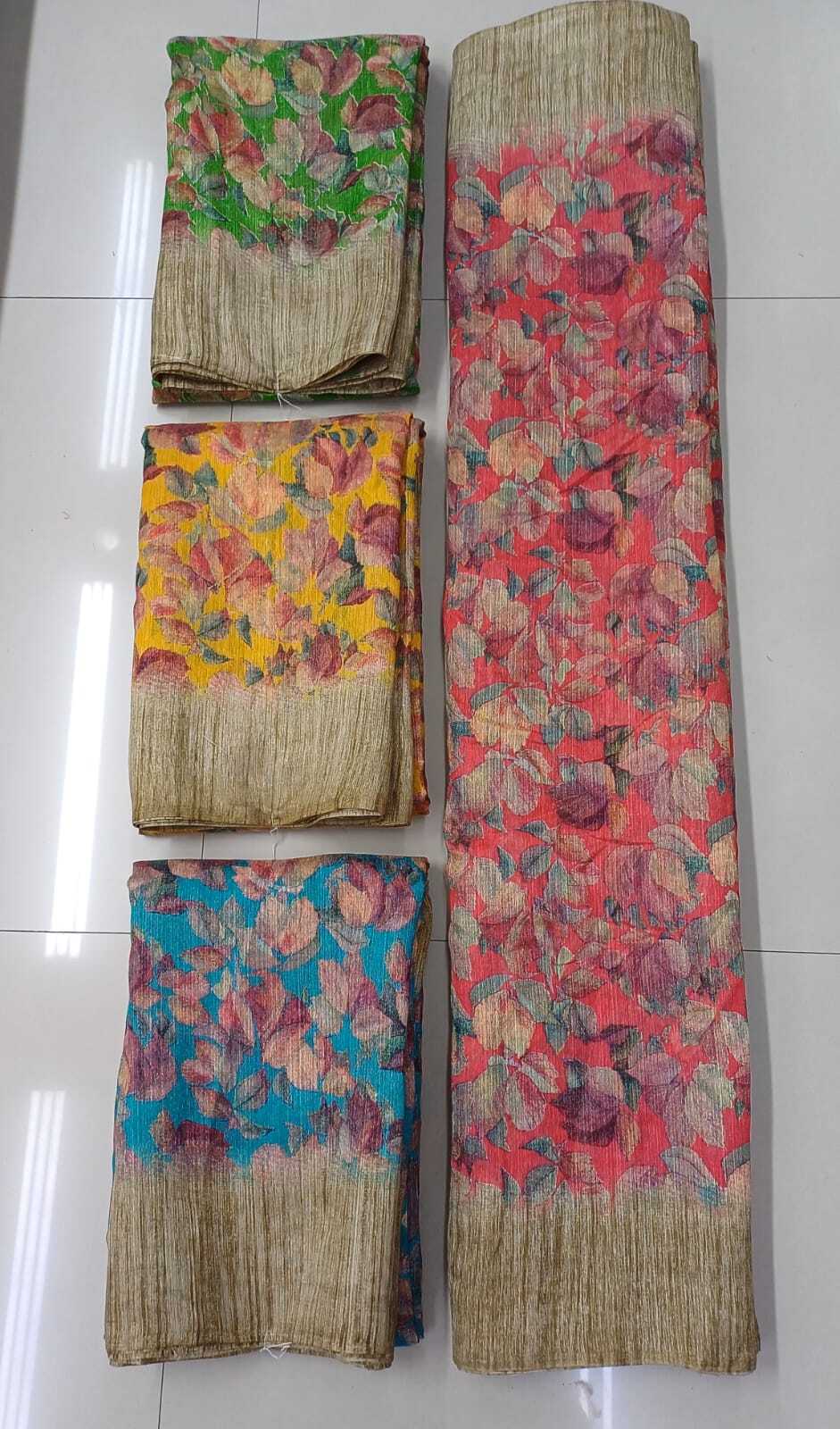 Green Silk Saree - 6.30 Ft, Multicolor Digital Print | Skin Friendly, Washable, Crafted For Daily Wear, Ideal For Summer