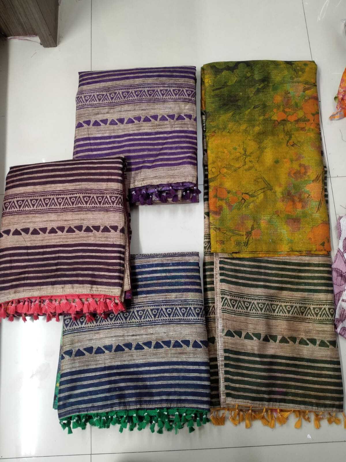 Art Silk Work Saree - Color: Multicolor