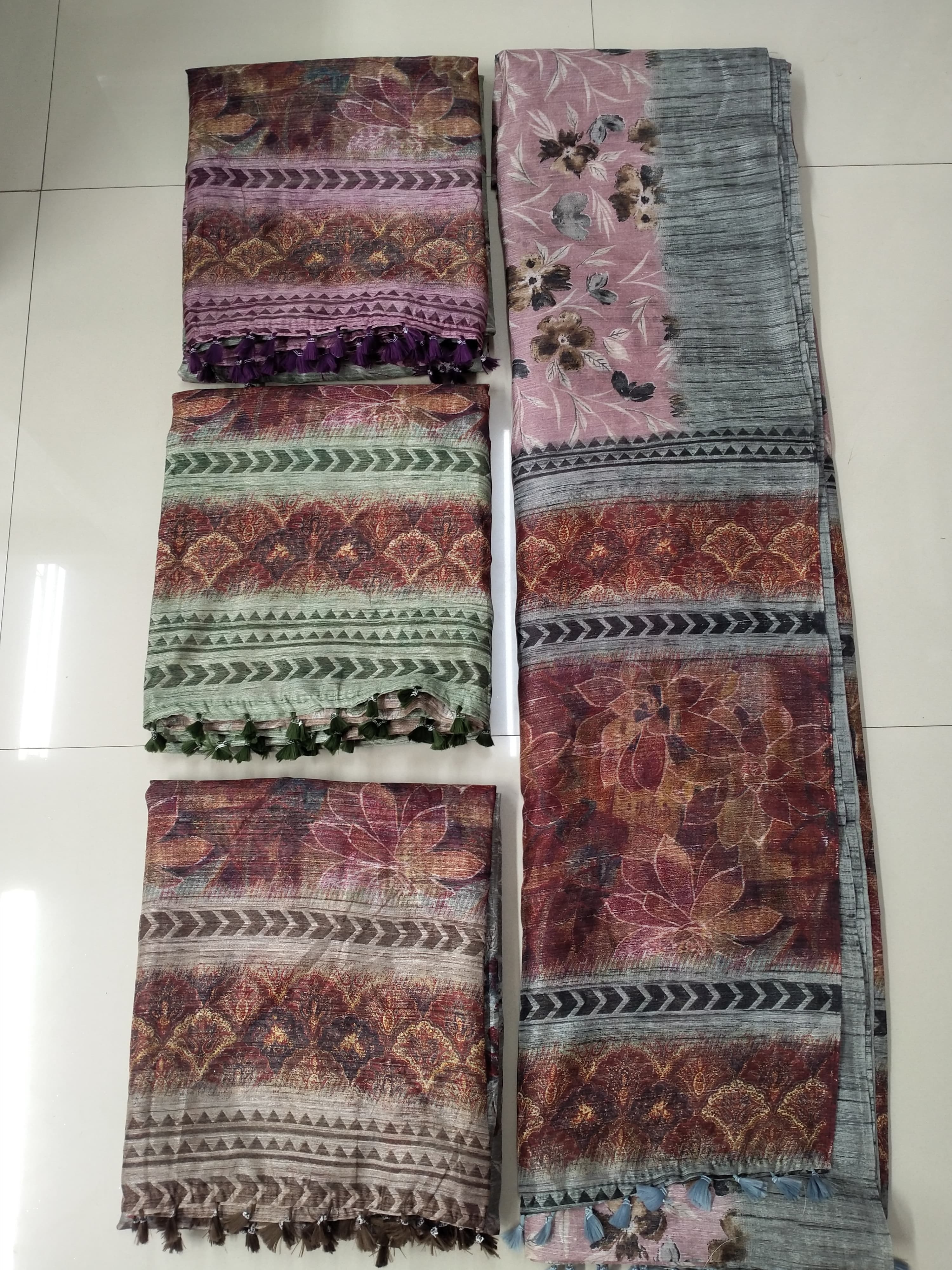 Art Silk Work Saree - Color: Multicolor