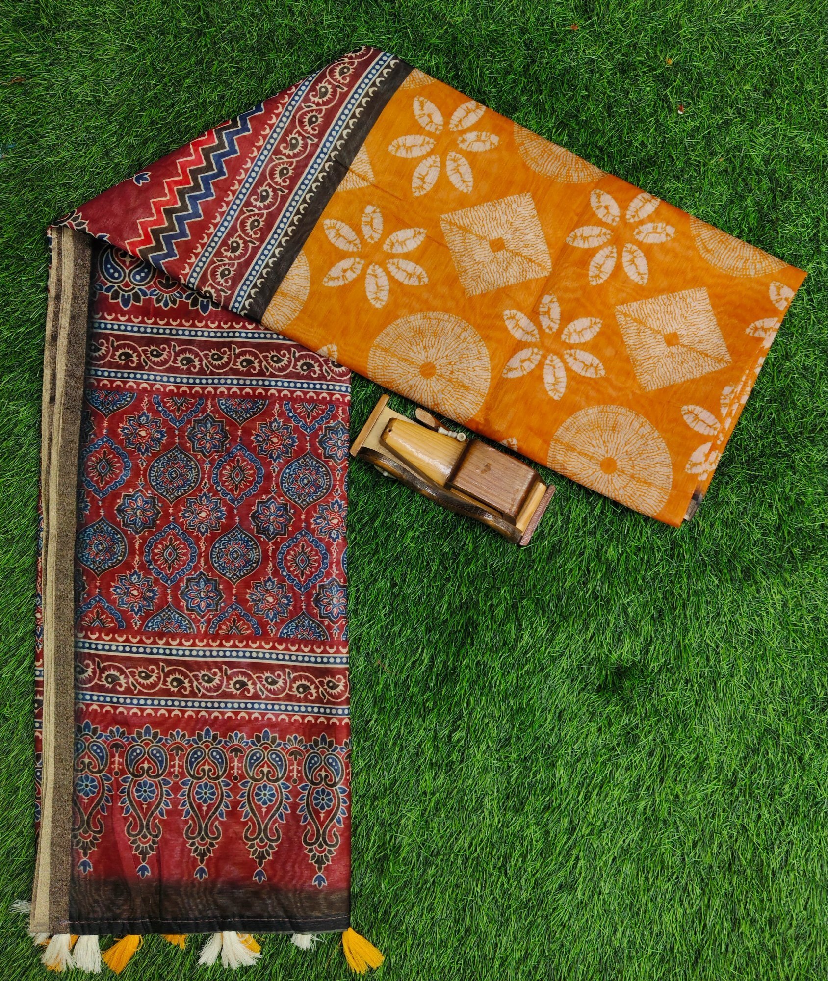 Fancy Chanderi Cotton Sarees - Color: Blue