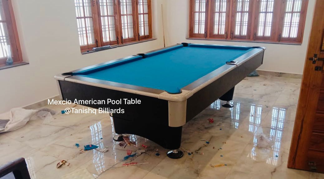 Imported Small Pool Table - 9ft X 4.5ft, Scratch-resistant Formica Finish, Heavy-duty Metal Corners, Professional High-speed Cloth, Adjustable Legs