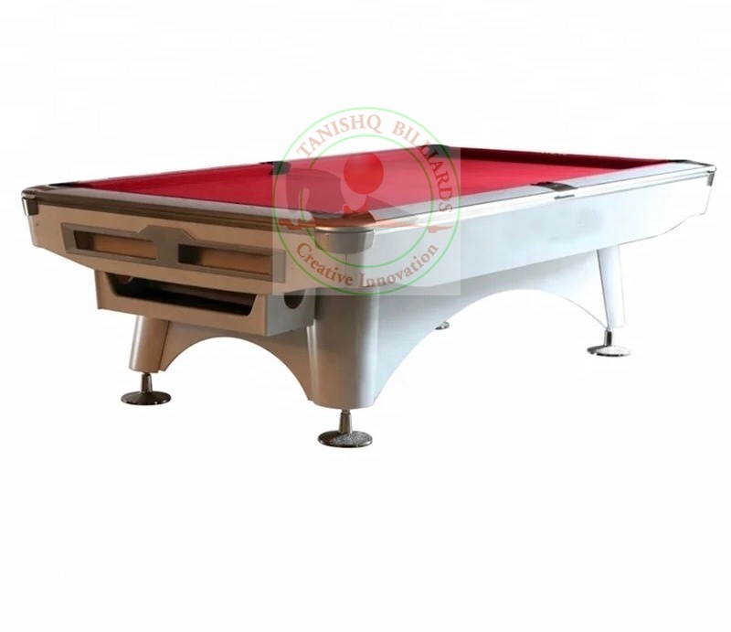 Universal American Pool Table - Heavy-duty Metal Corners, 9ft, 8ft, 7ft, 6ft Sizes | Scratch-resistant Formica Surface, Imported Rubber Cushions, Adjustable Legs, High-speed Cloth